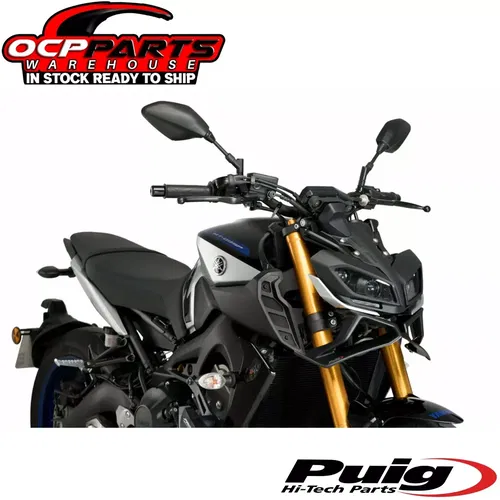 NEW PUIG 2018 - 2020 YAMAHA MT-09 / SP BLACK DOWNFORCE FRONT SPOILER 3482J