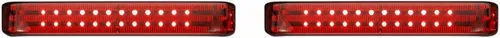 Custom Dynamics ProBEAM Red Saddlebag LED Lights Chrome Finish 2040-2282