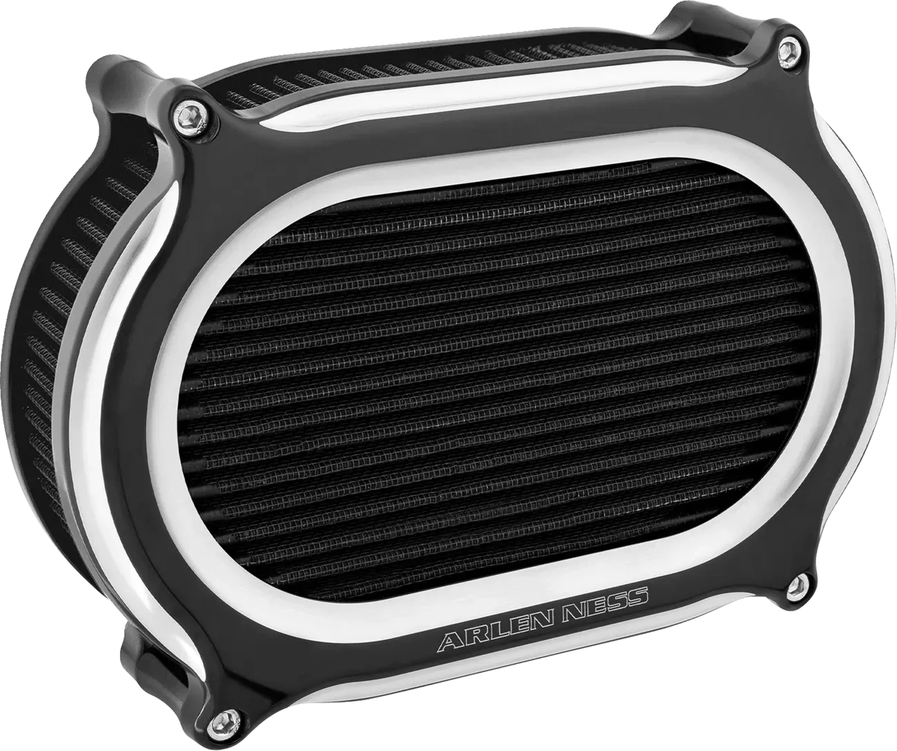 ARLEN NESS Stage Fits 2 Oval Air Cleaner Kit - Black 600-196