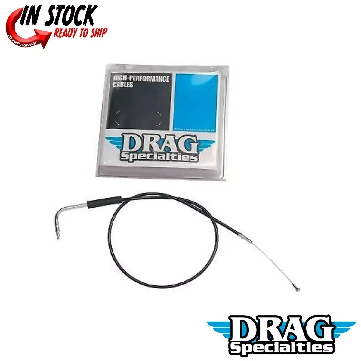 DRAG SPECIALTIES 0651-0163 Black Vinyl Idle Cable 42-1/2"