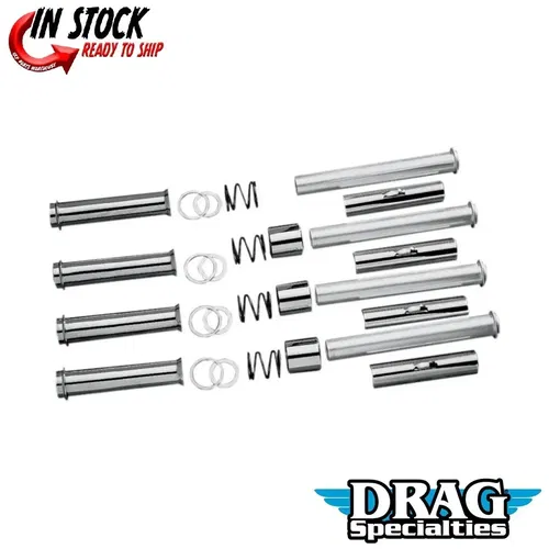 Drag Specialties DS-193764 Chrome Pushrod Tube Cover Kit for Big Twin 84-99