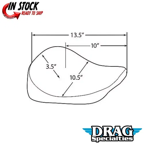 Drag Specialties 0804-0737 Bobber-Style Solo Seat Smooth for 10-22 Sportster
