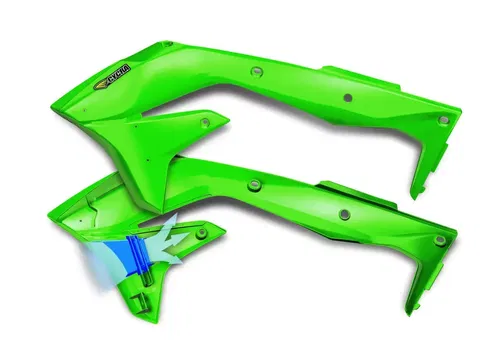 Cycra Flo Green Powerflow Radiator Shrouds For Kawasaki KX 450 F 16-17