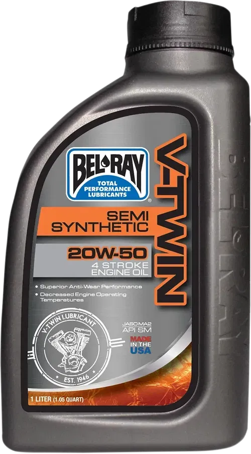 BEL-RAY Fits V Twin Semi Synthetic Oil - 20W-50 -1L 96910-BT1