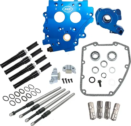 S&amp;S CYCLE Cam Chest Kit Without Cams - Chain Drive - Black Pushrods - Twin