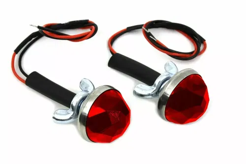 Red LED Reflector Set for Harley Davidson by V-Twin