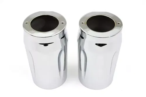Chrome Fork Slider Cover Set for Harley Davidson by V-Twin
