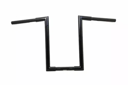 14" Fatty 'Z' Bar Handlebar without Indents Black for Harley Davidson by V-Twin