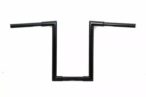 14" Fatty 'Z' Bar Handlebar without Indents Black for Harley Davidson by V-Twin