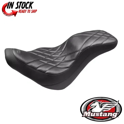 Mustang Black Day Tripper Front Driver Seat Harley Low Rider Sport Glide 2018+