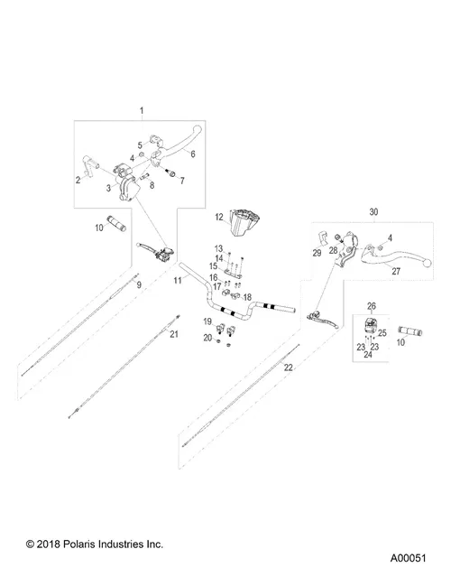 POLARIS  BRAKE CABLE BRACKET GENUINE OEM NEW OUTLAW 50 90