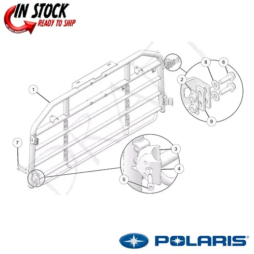 2022-2024 Polaris Ranger SP 570 / Crew Rear Headache Rack - Winch Ready 2889538