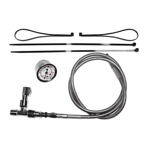 Feuling Remote Oil Pressure Gauge/Line Kit Stainless/Chrome 2212-0434