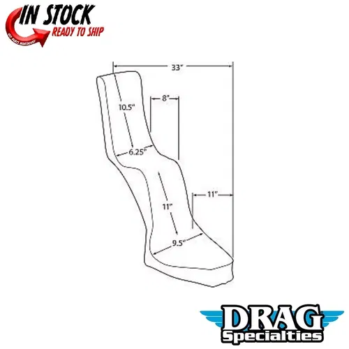 Drag Specialties King and Queen Vinyl Seat Diamond for Rigid Frame DS-907200
