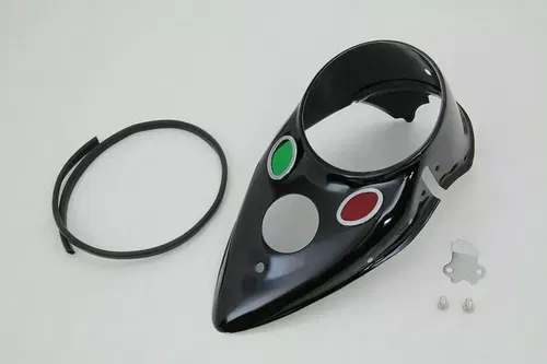 Black Cateye Dash Panel for Harley Davidson by V-Twin