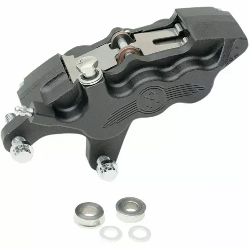 Performance Machine Ops 11.5 Left Side 6 Piston Calipers for 00-15 Harley Black