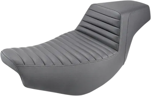 SADDLEMEN Step-Up Fits Seat - Front Tuck-n'-Roll/Rear Smooth - Black - Indian