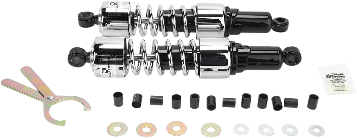 PROGRESSIVE SUSPENSION Shocks - Fits 412 Cruiser Series - Chrome - 14.25" -