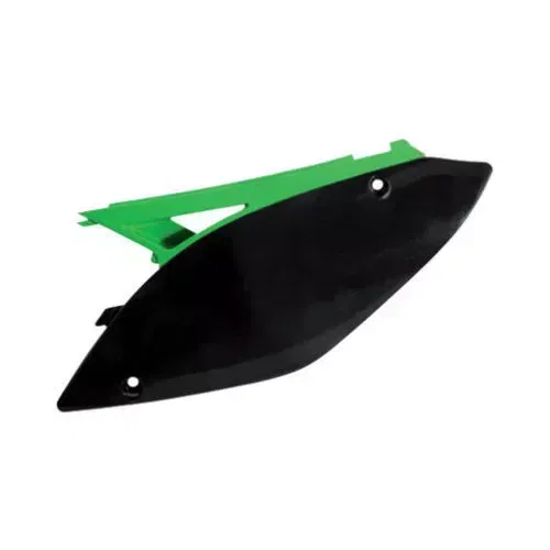 Acerbis Black/Green Side Number Plates For Kawasaki KX 250 F 09-12, 450 09-11