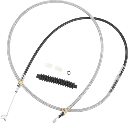 DRAG SPECIALTIES High-Efficiency Braided Stainless Steel Clutch Cable - 78"
