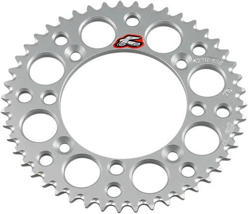 RENTHAL Rear Sprocket - Aluminum - 47 Tooth - Silver - Fits Suzuki/Yamaha