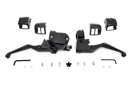 Handlebar Control Kit Black fits Harley-Davidson 22-0838 V-TWIN 07-13 XL