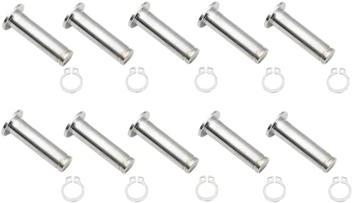 DRAG SPECIALTIES Pivot Pin/Clip Kit - Lever - 10 Pack - Chrome 74114