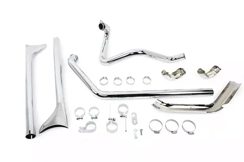 True Dual Chrome Exhaust System fits Harley Davidson 29-1192