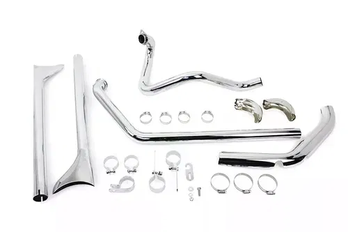 True Dual Chrome Exhaust System fits Harley Davidson 29-1192