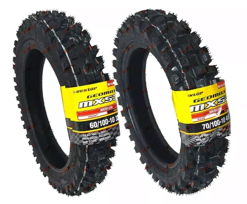 Dunlop 50 Tires 60/100-10 70/100-10 CRF50 XR50 TTR 50 Front 2.50-10 Rear MX53