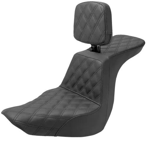 SADDLEMEN Tour Step-Up Fits Seat - Rider Backrest - Full Latice Stitch -