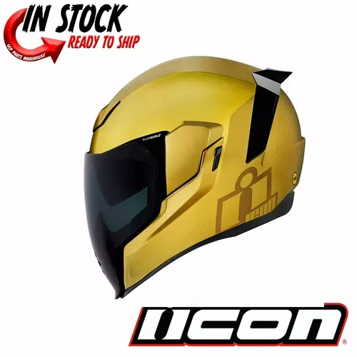 2021 ICON AIRFLITE MIPS JEWEL - GOLD DOT MOTORCYCLE STREET HELMET - PICK SIZE