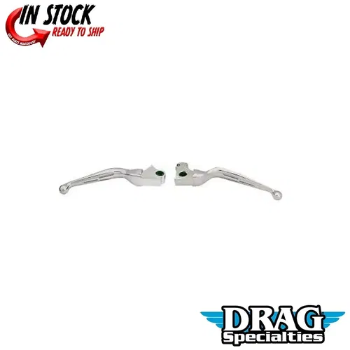 Chrome Slotted Wide Blade Clutch & Brake Levers Set for Harley Trikes 14-16