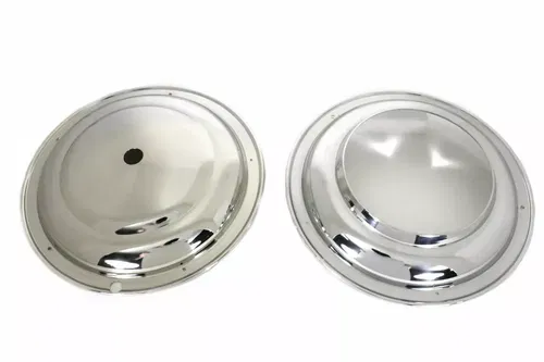 16 Front Wheel Cover Set Chrome for Harley Davidson by V Twin