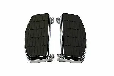 Driver Chrome 'D' Shape Footboard Set for Harley Davidson by V-Twin