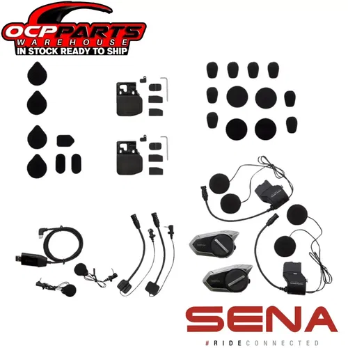 NEW SENA 50S Mesh Motorcycle Helmet Intercom™ Headset - Two Pack 50S-10D