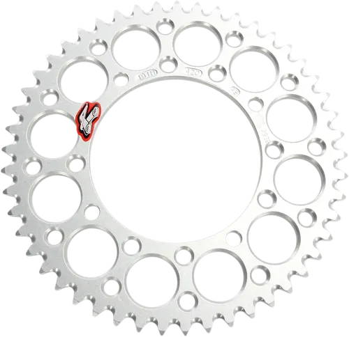 RENTHAL Rear Sprocket - Aluminum - 49 Tooth - Silver - Fits Kawasaki