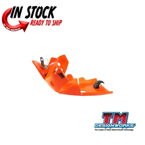 T.M. DESIGNWORKS SKID PLATE FULL COVERAGE ORANGE 23-2024 KTM 250SX-F / 350 XC-F