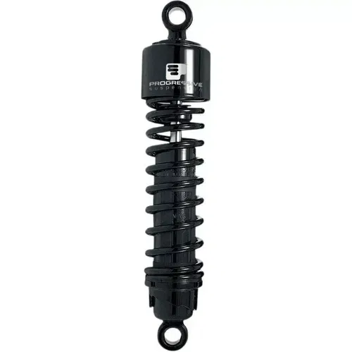 Progressive 412 Series 12" Black Standard Duty Rear Shocks Harley Dyna 91-15