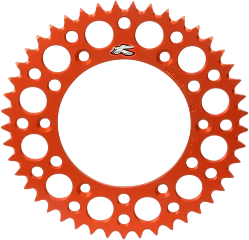 RENTHAL Twinring* Rear Sprocket - 52 Tooth - Orange - Fits Gas Gas/Husqvarna/KTM