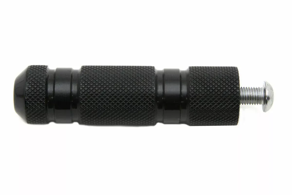 V-Twin Black Knurled Four Grooved Shifter Peg for Harley Davidson