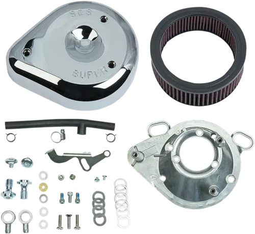 S&amp;S CYCLE Teardrop Fits Air Cleaner Kit - Chrome 17-0404
