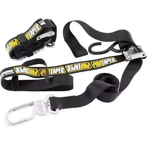 Pro Taper Heavy Duty 1 1/2" Motorcycle Dirtbike ATV Tie Down Straps Black 022819
