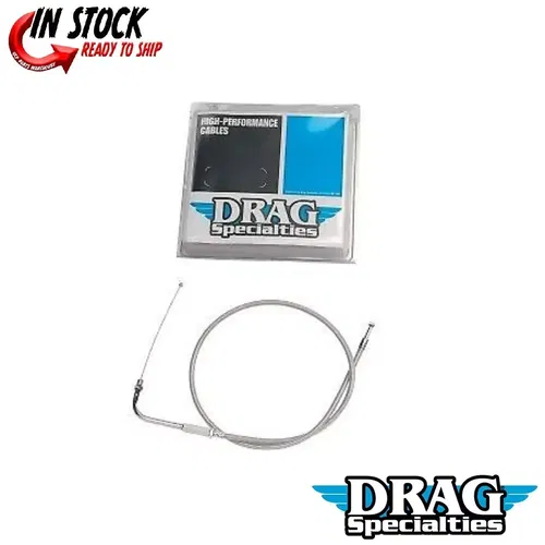 Drag Specialties Stainless Braided Idle Cable 0651-0121
