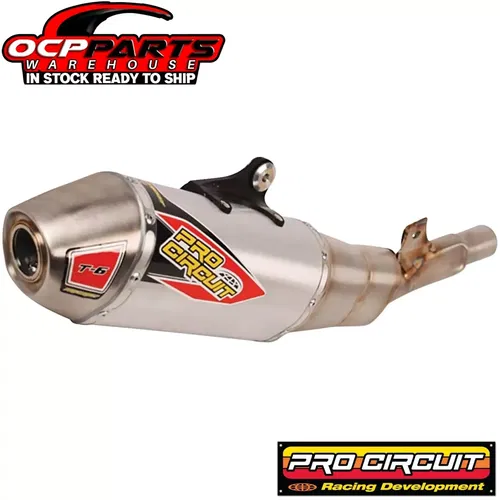 NEW PRO CIRCUIT 2024 KAWASAKI KX450 T-6 SLIP-ON STAINLESS STEEL MUFFLER 0122445A