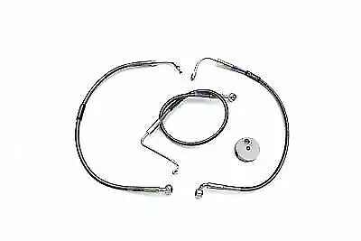 V-Twin Stainless Steel Front Brake Hoses 22-5/8" and 1 23-8731