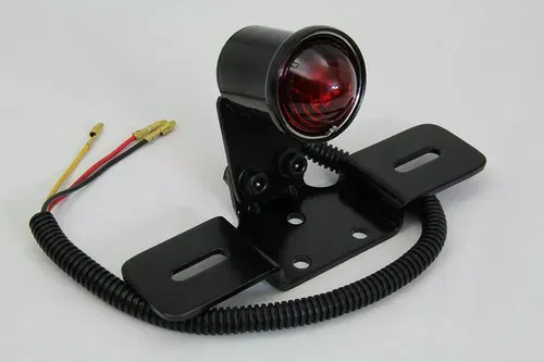 Black Round Tail Lamp for Harley Davidson by V-Twin