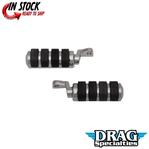 Chrome Soft-Ride Driver Foot Pegs Harley Offset Mount Read Description