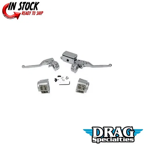 Drag Specialties 0610-0501 Chrome Handlebar Control Kit for 84-95 Big Twin