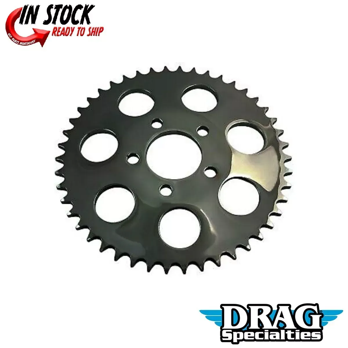 Drag Specialties 1210-1848 Black 530 Chain Conversion Rear Sprocket 48-Tooth